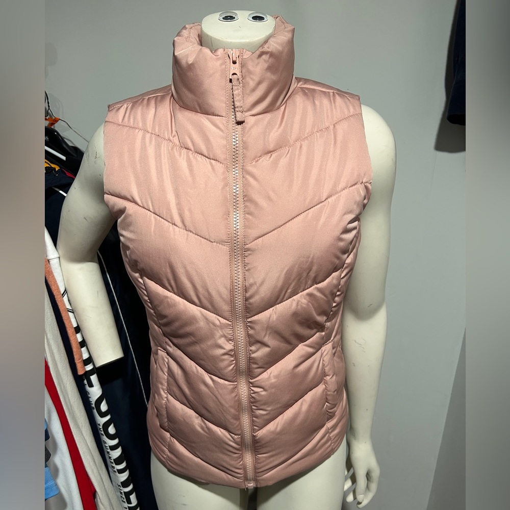 Pink puffer vest